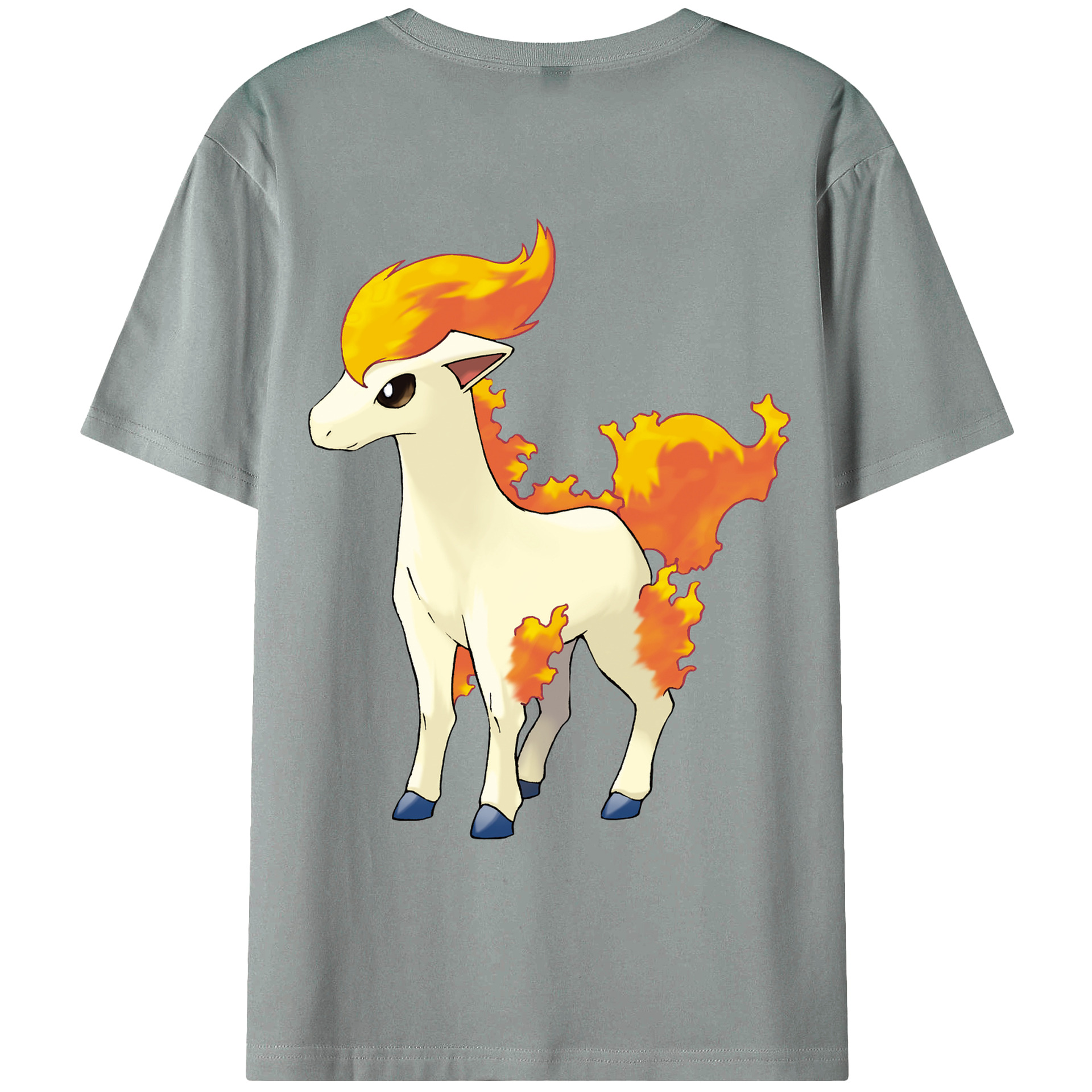 （画像用） ポケットモンスター Pokémon 綿100％ メンズ半袖Tシャツ（バックプリント） 通気性